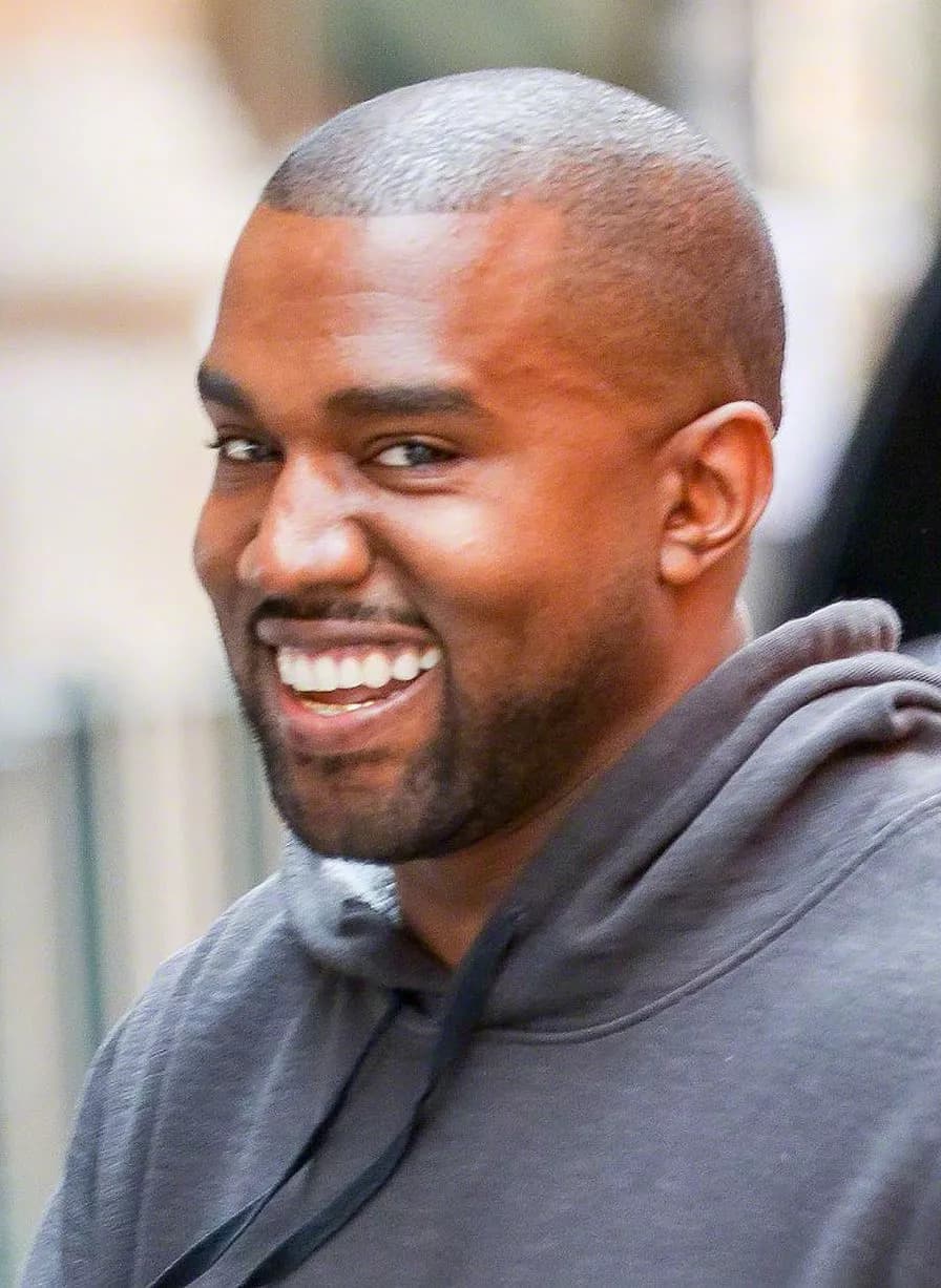 Kanye smiling